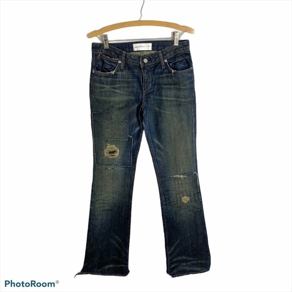 Paper Denim & Cloth Distressed Jeans NWT Sz 27 Flare - Picture 1 of 10